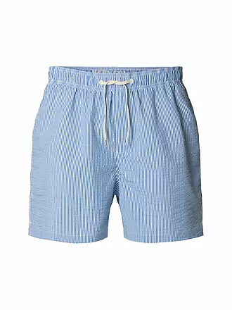 SELECTED | Short de bain SLHCOOPER-SEERSUCKER | blau